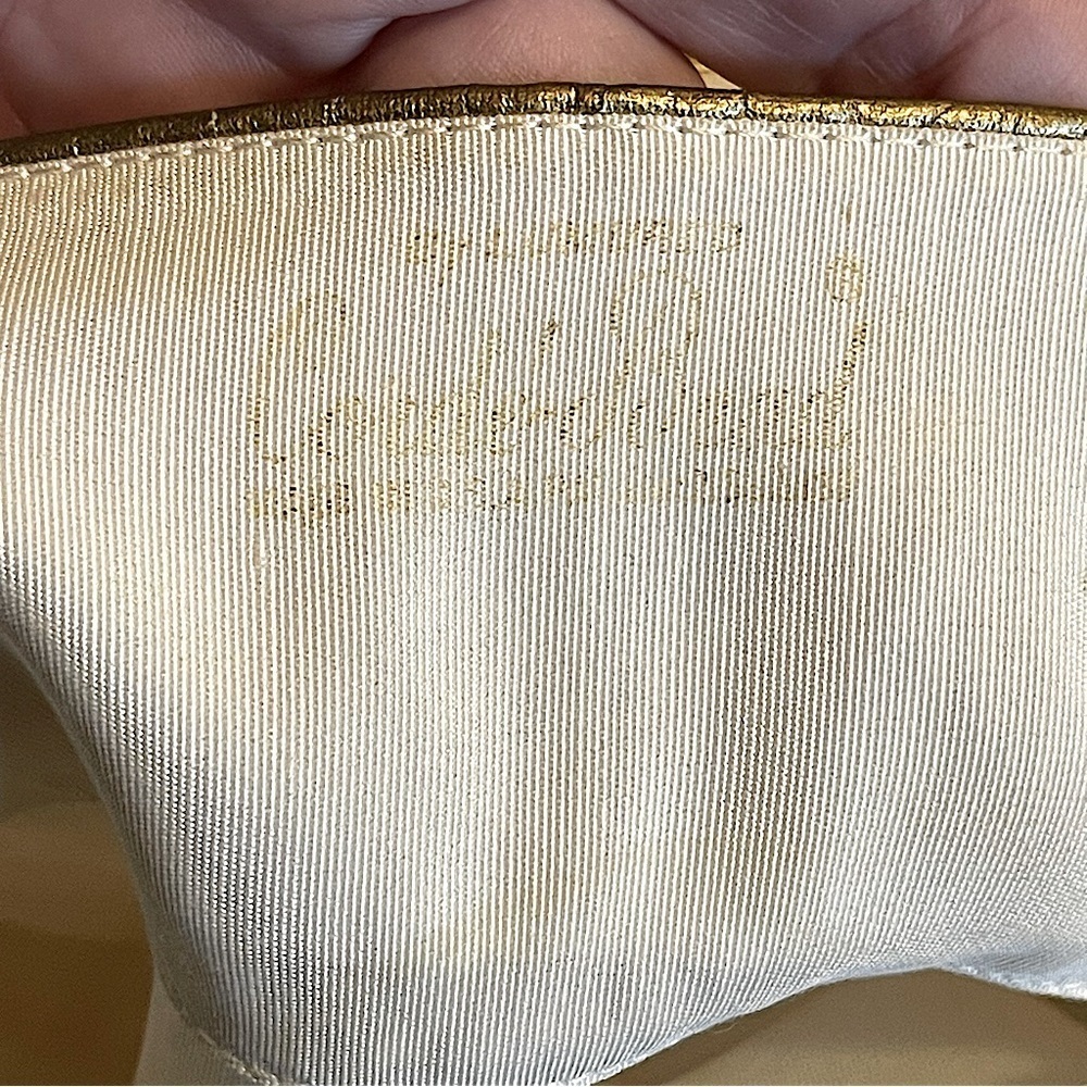 Vintage Off White Beaded Top Handle Bag - Picture 7 of 8